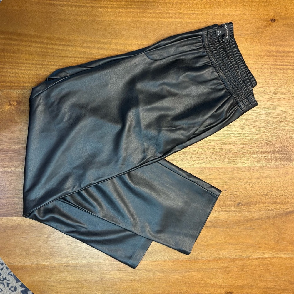 Banana Republic Charcoal Faux Leather Pants